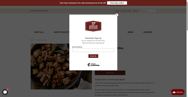 Security scan screenshot of https://angusmeatsdirect.com/products/premium-steak-bites?srsltid=AfmBOorY8jANTc5IjFGt4J1dGFrcfIpqwL0cZ0Uqtmcj1BA2mRsvr5EU
