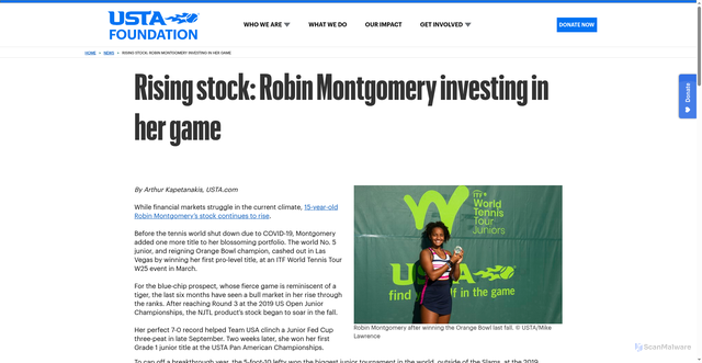 Security scan screenshot of https://www.ustafoundation.com/en/home/news/robin-montgomery-investing-in-game.html