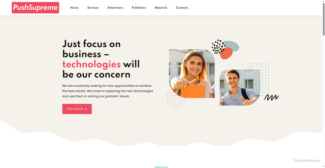 Security scan screenshot of https://pushsupreme.com