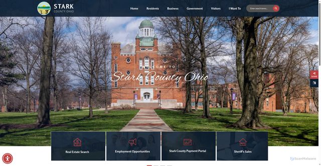 Security scan screenshot of https://starkcountyohio.gov/