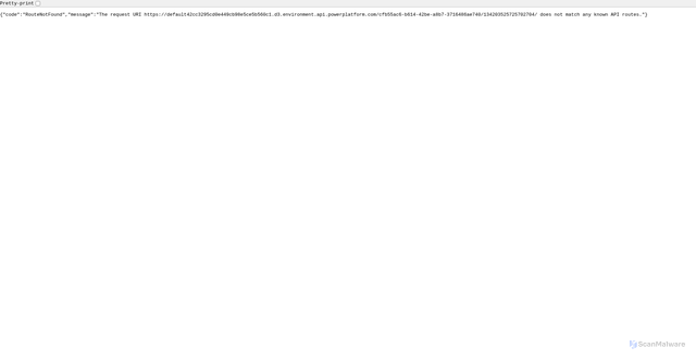 Security scan screenshot of https://default42cc3295cd0e449cb98e5ce5b560c1.d3.environment.api.powerplatform.com