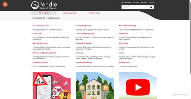 Security scan screenshot of https://www.pendle.gov.uk/