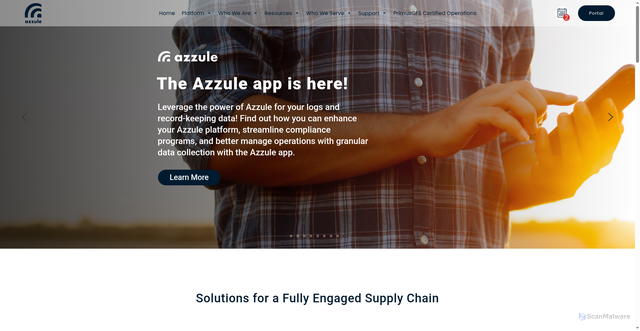 Security scan screenshot of https://azzule.com