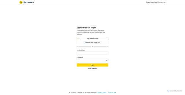 Security scan screenshot of https://evokeplc.bloomreach.co