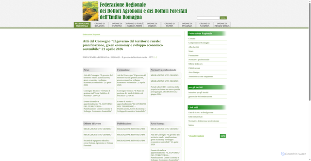 Security scan screenshot of https://www.agronomiforestali-rer.it