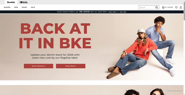 Security scan screenshot of https://www.buckle.com