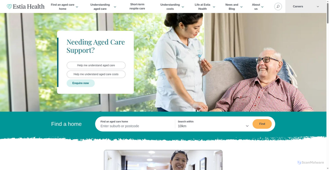 Security scan screenshot of https://www.estiahealth.com.au/