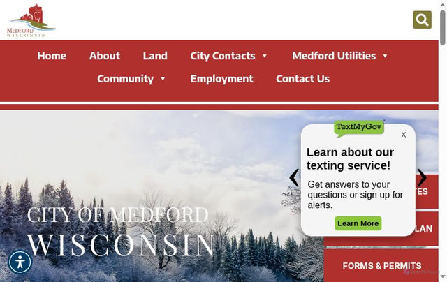 Security scan screenshot of https://medfordwi.gov/