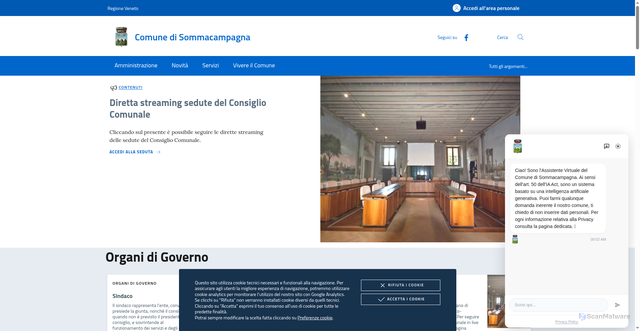 Security scan screenshot of https://www.comune.sommacampagna.vr.it/