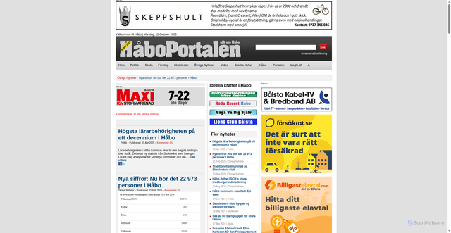 Security scan screenshot of https://haboportalen.se