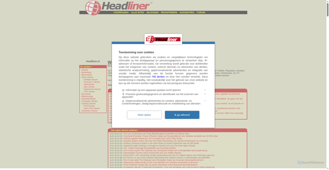 Security scan screenshot of https://headliner.nl