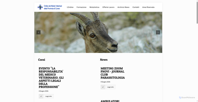 Security scan screenshot of https://www.veterinaricuneo.it