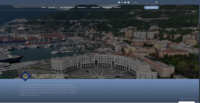 Security scan screenshot of https://collegiogeometri.sa.it/