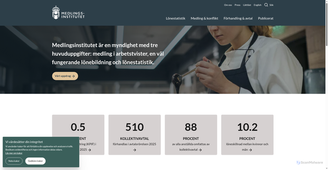 Security scan screenshot of https://www.mi.se
