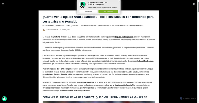 Security scan screenshot of https://balonlatino.net/como-ver-liga-arabia-saudi/