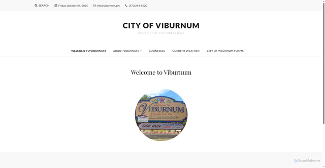 Security scan screenshot of https://viburnum.gov/
