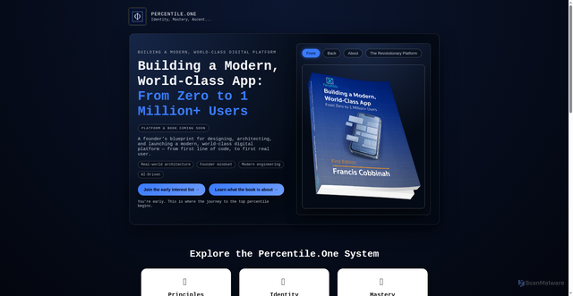 Security scan screenshot of https://percentile.one/index.html