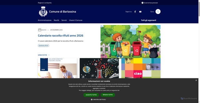 Security scan screenshot of https://www.comune.barlassina.mb.it/it