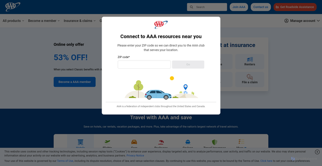 Security scan screenshot of https://ace.aaa.com