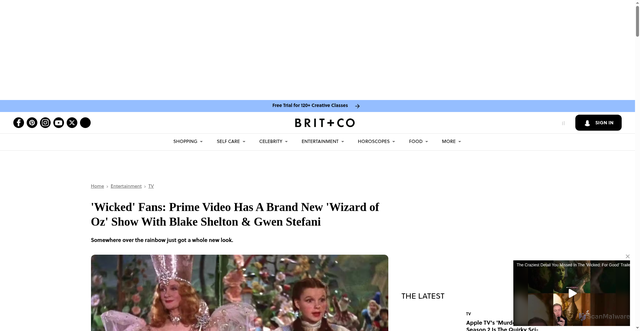 Security scan screenshot of https://www.brit.co/dorothy-prime-video-blake-shelton-gwen-stefani/