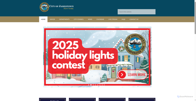 Security scan screenshot of https://www.jamestownny.gov/