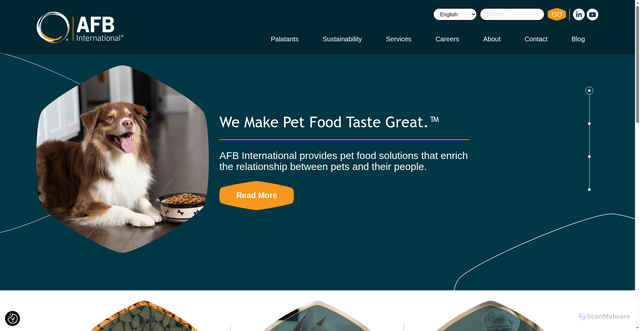 Security scan screenshot of https://afbinternational.com