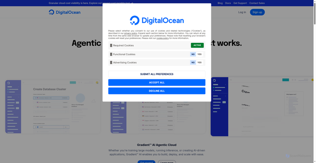 Security scan screenshot of https://ondigitalocean.com