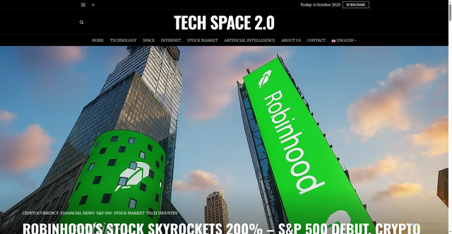 Security scan screenshot of https://ts2.tech/en/robinhoods-stock-skyrockets-200-sp-500-debut-crypto-push-outage-drama-in-2025/