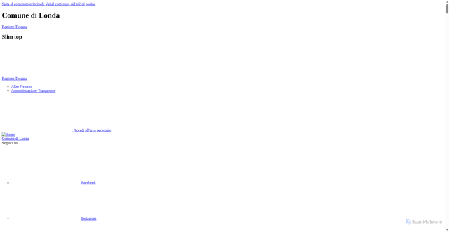 Security scan screenshot of https://www.comune.londa.fi.it/