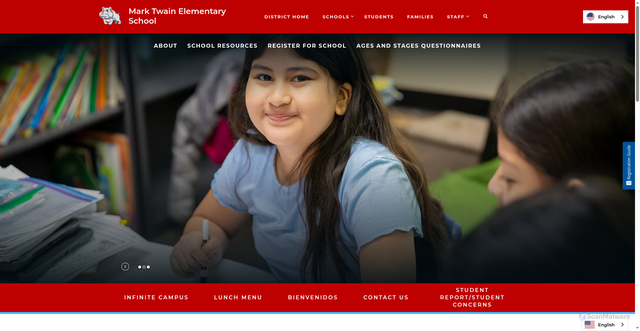 Security scan screenshot of https://marktwain.kckschools.org/