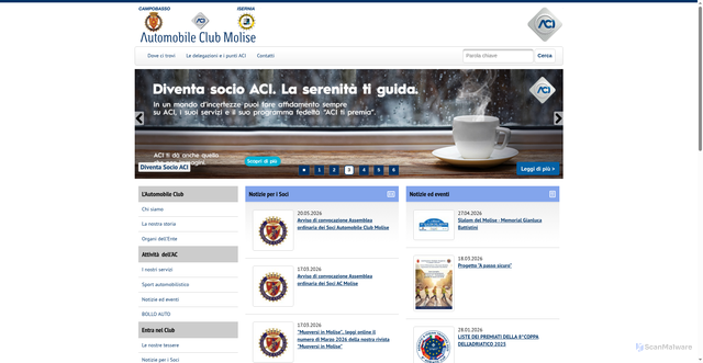 Security scan screenshot of https://www.molise.aci.it