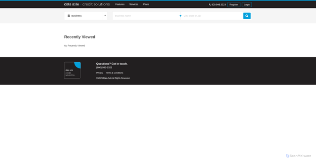 Security scan screenshot of https://app.credit.net
