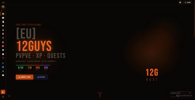 Security scan screenshot of https://12guys.se