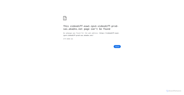 Security scan screenshot of https://videodiff-euw1-ipv4.videodiff-prod-sas.akadns.net