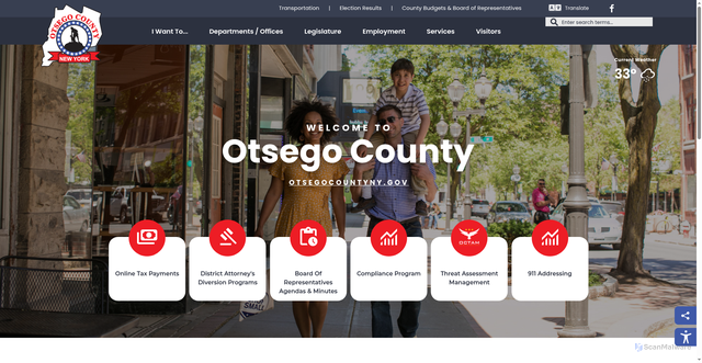 Security scan screenshot of https://otsegocountyny.gov/