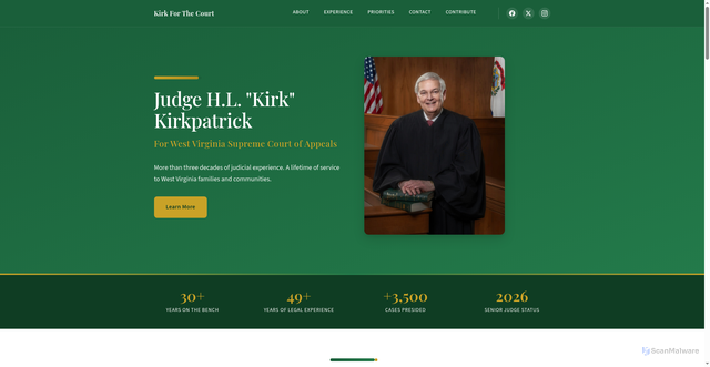 Security scan screenshot of https://kirk4wv.com/