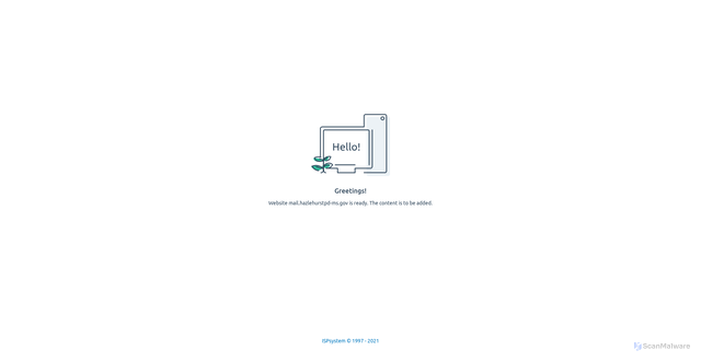 Security scan screenshot of http://hazlehurstpd-ms.gov/