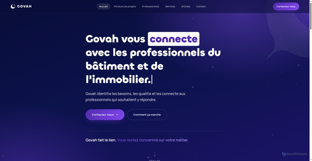 Security scan screenshot of https://govah-site.pages.dev/