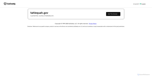 Security scan screenshot of tahlequah.gov