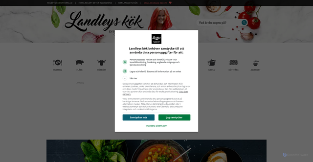Security scan screenshot of https://xn--landleyskk-mcb.se