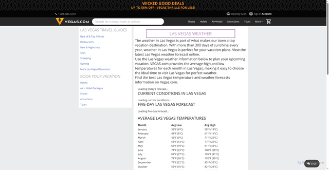 Security scan screenshot of https://www.vegas.com/weather/