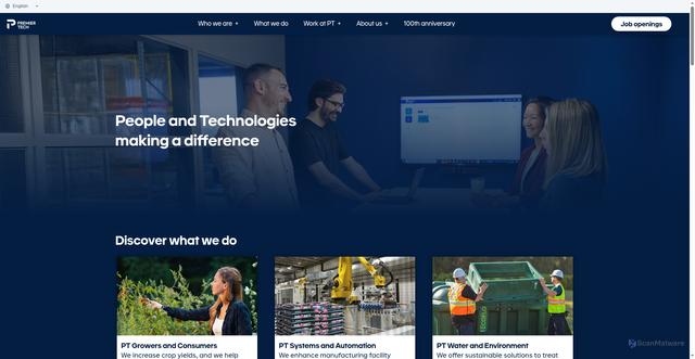 Security scan screenshot of https://premiertech.com