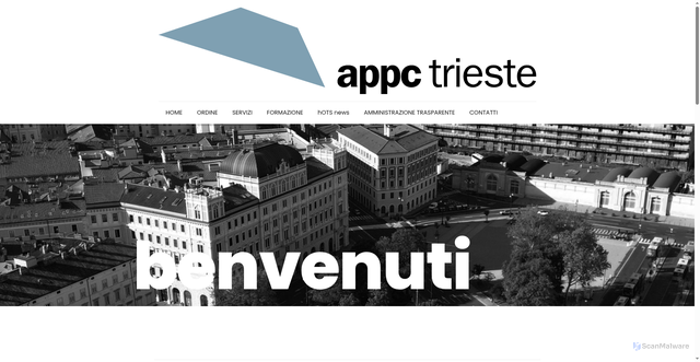 Security scan screenshot of https://architettitrieste.it/