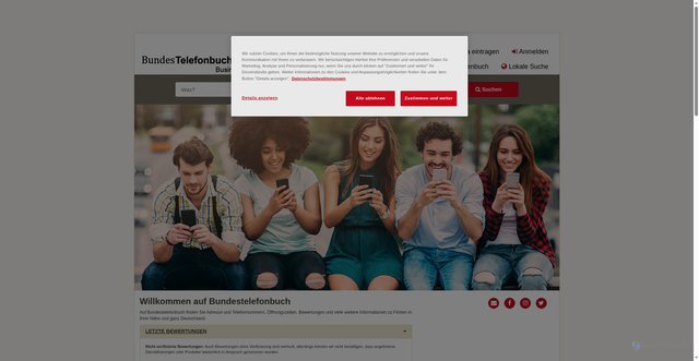 Security scan screenshot of https://bundes-telefonbuch.de