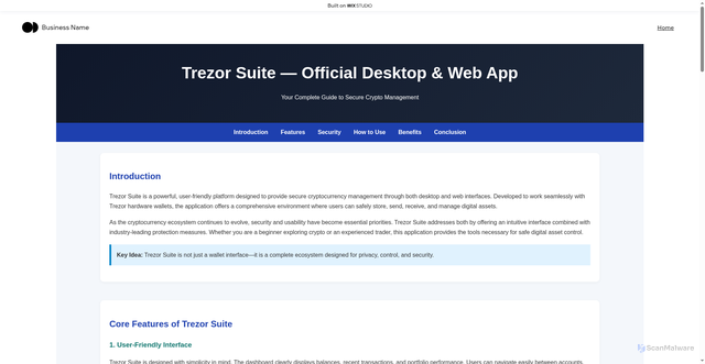 Security scan screenshot of https://intro-suiteapp.wixstudio.com/suite
