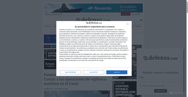 Security scan screenshot of https://www.defensa.com/america-latina/panama-incorpora-drones-navales-corsair-operaciones-vigilancia
