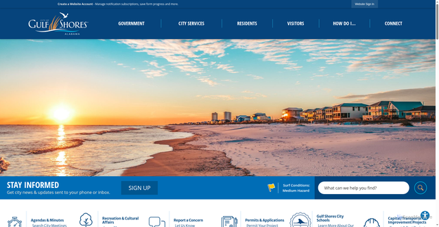 Security scan screenshot of https://gulfshoresal.gov/