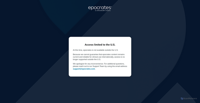 Security scan screenshot of https://www.epocrates.com