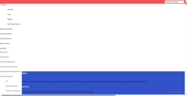 Security scan screenshot of https://allieddigital.net