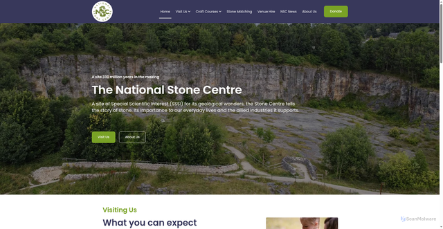 Security scan screenshot of https://www.nationalstonecentre.org.uk/